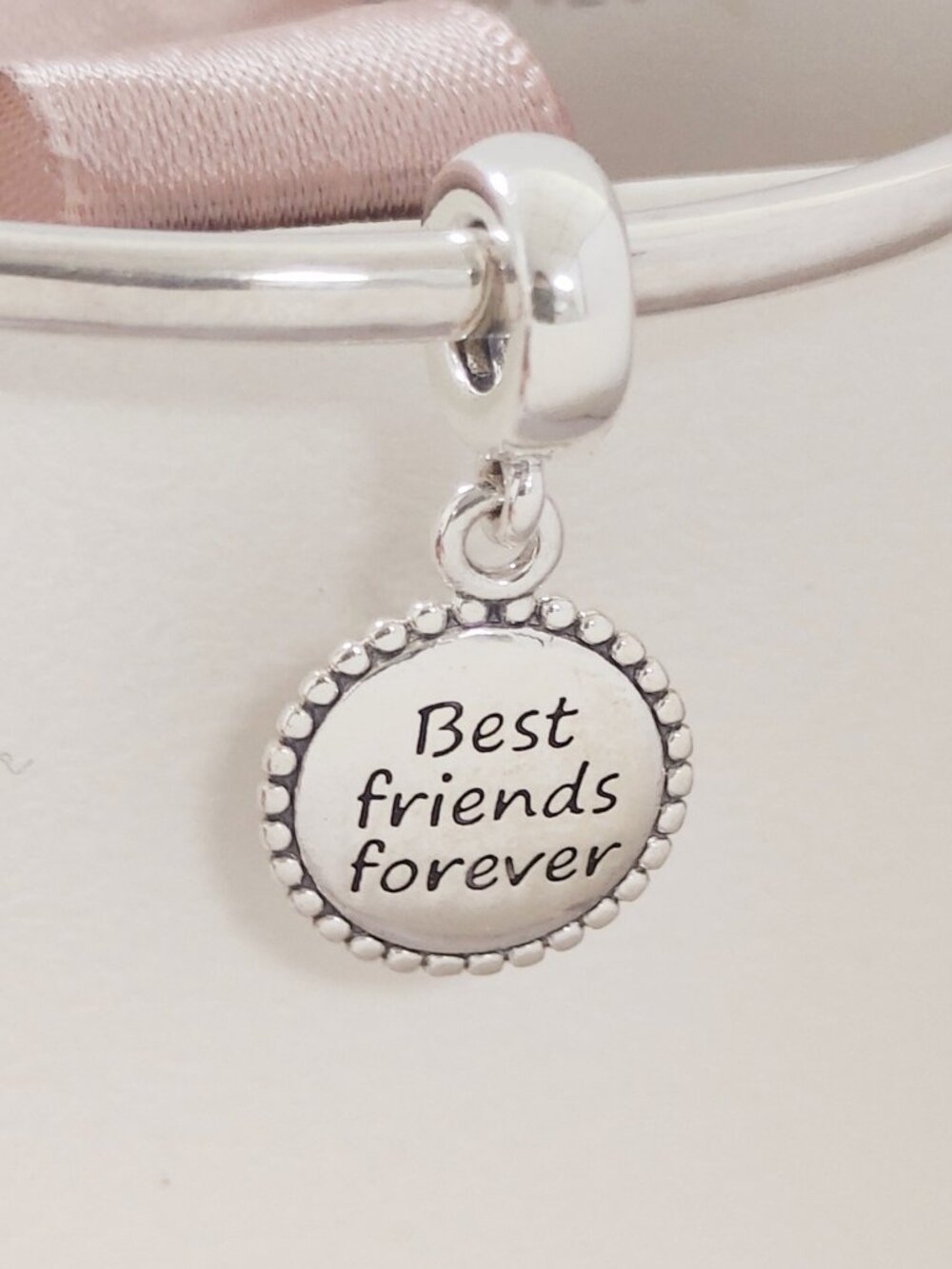 Pandora Best Friends Forever Dangle Charm Bracelet Pendant S925 Sliver with box